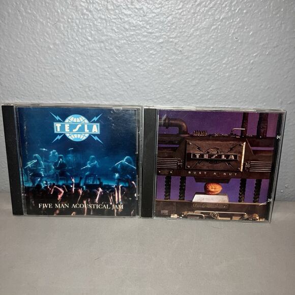 Cd Used Tesla Five 5 Man Acoustical Jam Live Recording / Bust A Nut Album Record - Picture 1 of 4